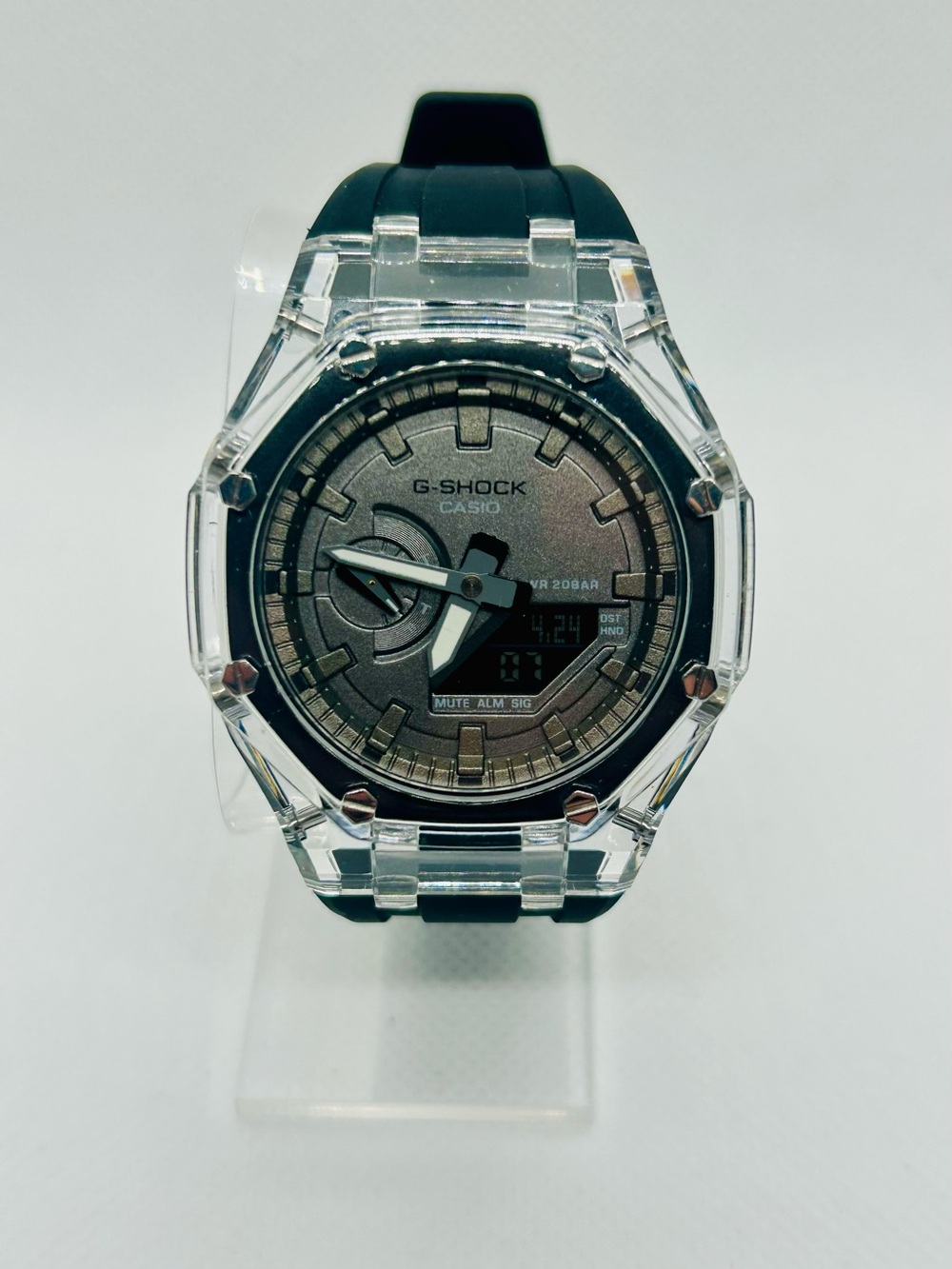 Custom G-Shock GA2100 Mod CasiOak Style Case Mod Watch New with tin box
